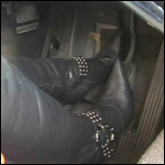 Marilyn Battles the Volvo in OTK Boots & Gloves, 7 of 7