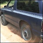 Scarlet Stuck in the Sand in the Blazer, 2 of 2