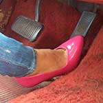 Dirty Diana Pink Pumps Pedal Pumping Gas Run