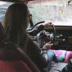 Mandie Driving the Jeep in Green Socks & Birkenstock Sandals