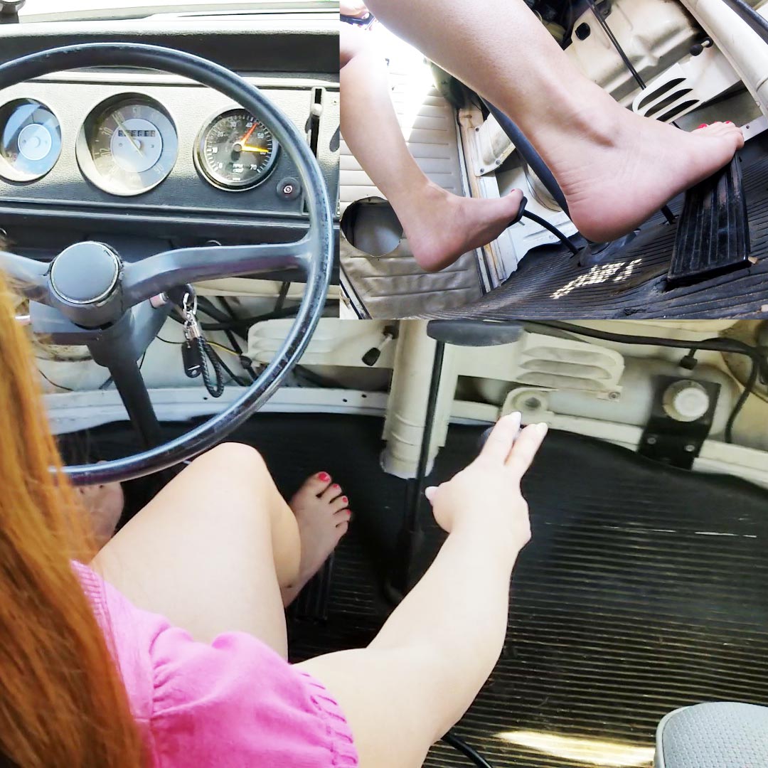 Vivian Ireene Pierce VW Bus Solo Cruise Pink Wedges & Barefoot, 2 of 2