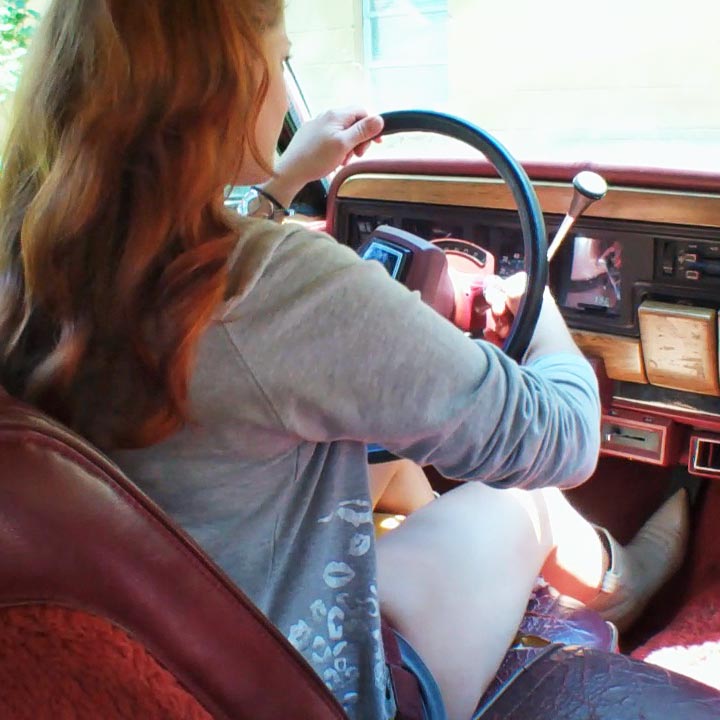 Vivian Ireene Pierce Struggling to Start the Jeep White Boots