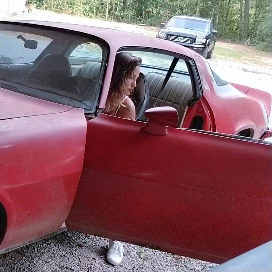 Jane Domino Cranking the Flooded Camaro in White Keds