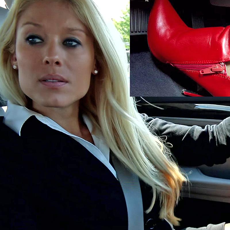 Brooke Ubers You Around in Pantyhose & Red Booties