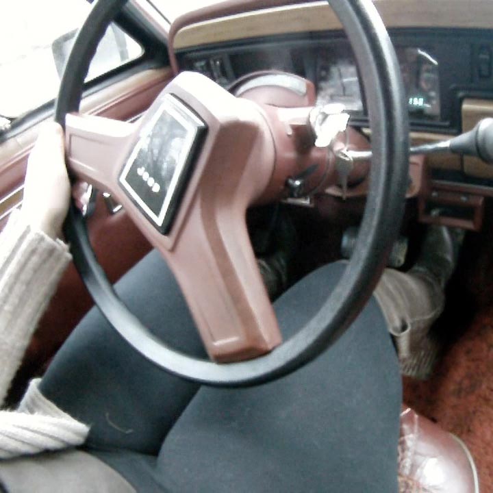 Scarlet Driving the Jeep in Brown Frye OTK Boots POV