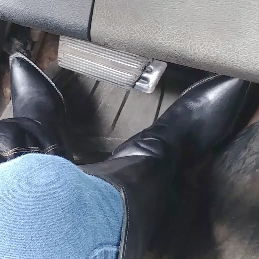 Jane Domino Camaro Failed Start in Big Black Boots POV